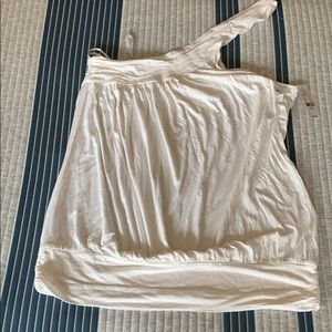 Ivory one shoulder shirt